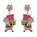 Holiday Gift Santa Dangle Earrings