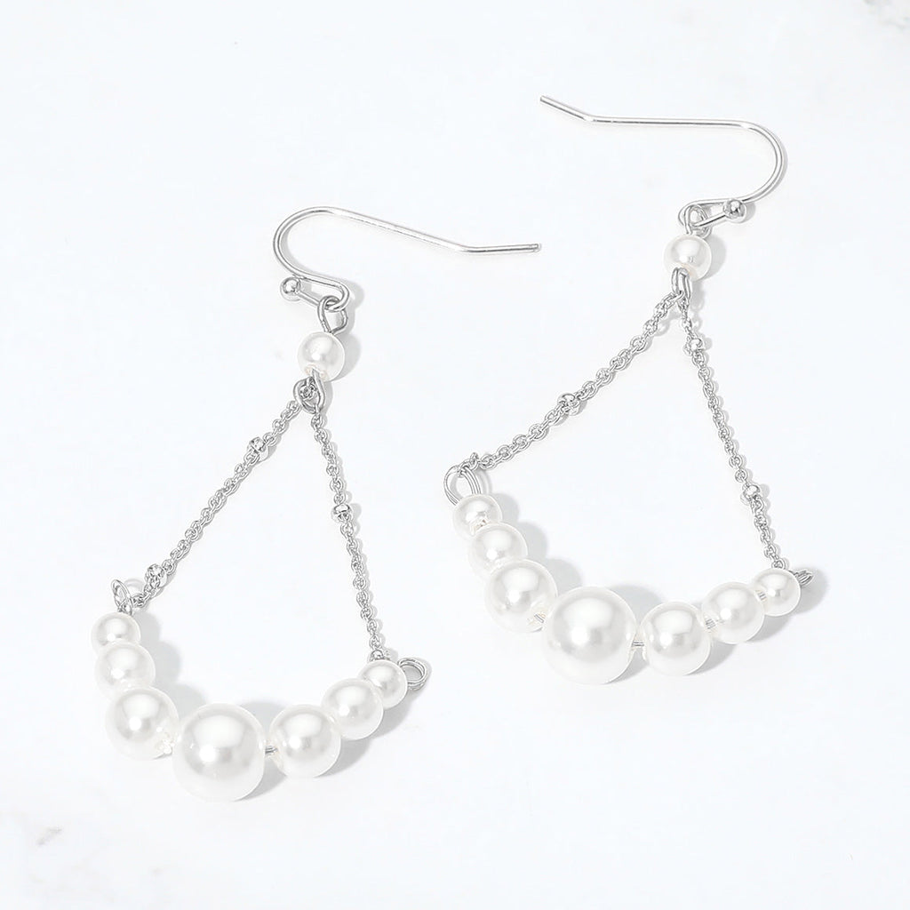 Pearl Chain Drop Earrings