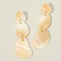 Abstract Resin Plate Link Drop Statement Earrings