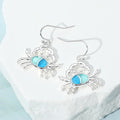 Sea Glass Crab Dangle Earrings