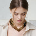 Zebra Patterned Fabric Chiffon Necklace