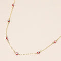 Evil Eye Bead Station Chain Necklace