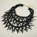 Bold Layered Coral Statement Necklace