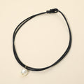 Pearl Charm Accent Adjustable Cord Necklace