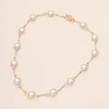 Round Pearl Link Toggle Necklace