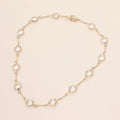 Round Stone Link Toggle Necklace
