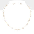 Pearl Ball Station Necklace