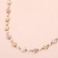 Floral Bead Pearl Link Necklace
