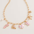 Soccer Bow Pearl Heart Charm Necklace