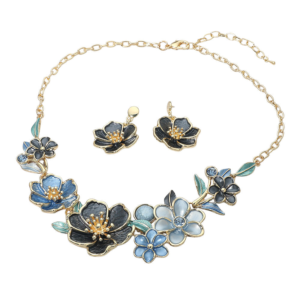 Floral Link Statement Necklace