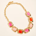 CaboChon Accent Plate Link Statement Necklace