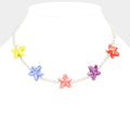 Starfish Charm Station Pearl Necklace