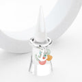 Sea Glass Metal Anchor Dangle Stretch Ring