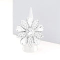 Crystal Pave Teardrop Floral Stretch Ring