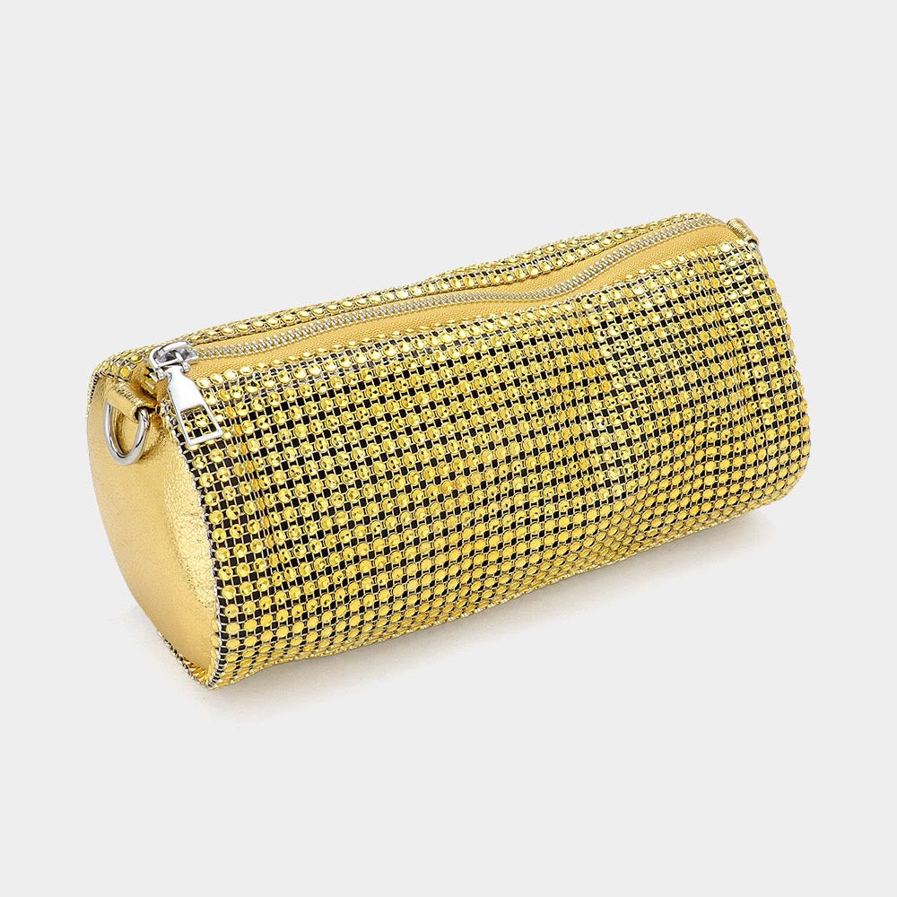 Bling Studded Round Mini Crossbody Bag
