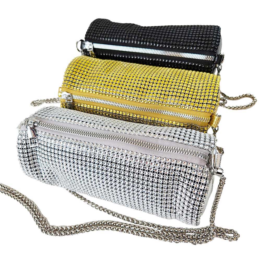 Bling Studded Round Mini Crossbody Bag