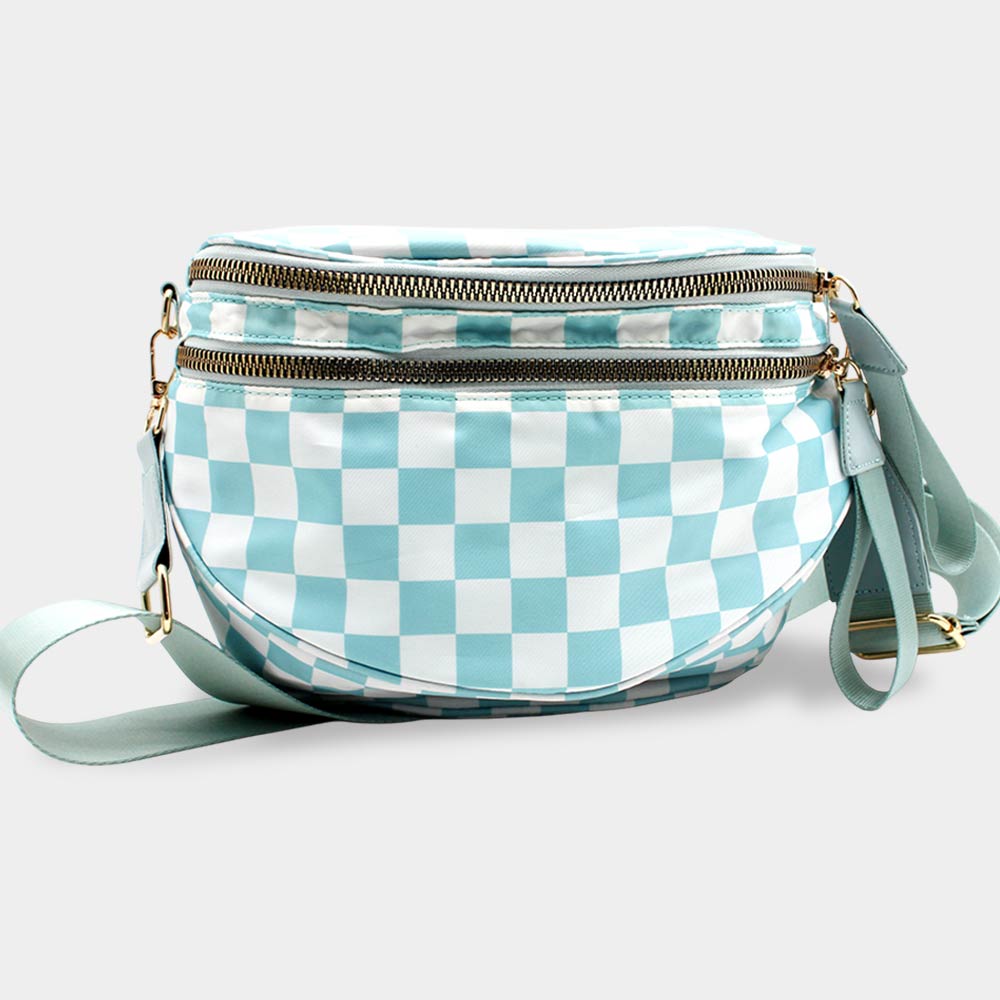 Checkered Pattern Crossbody Bag