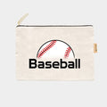 'Baseball'Cotton Canvas Eco Pouch Bag