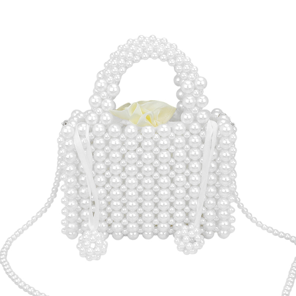 Pearl Box Top Handle Crossbody Bag