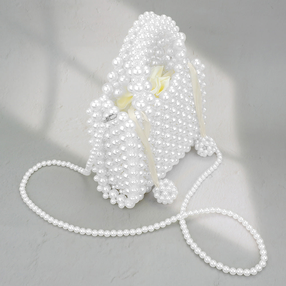 Pearl Box Top Handle Crossbody Bag