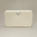 Pearl Beaded Open Top Clutch Bag