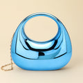 Metallic Acrylic Crescent Handbag