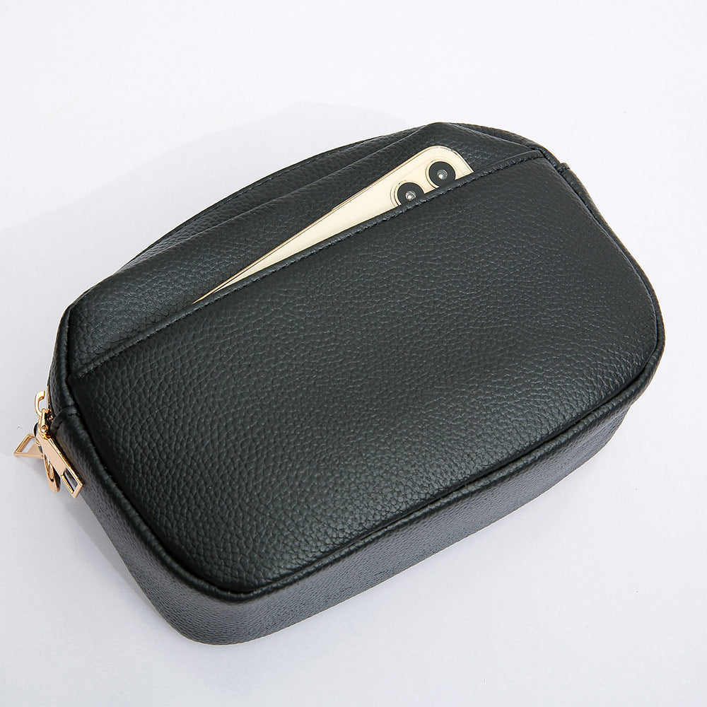 Pebbled Faux Leather Crossbody Bag