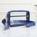 Faux Leather Transparent Rectangular Crossbody Bag