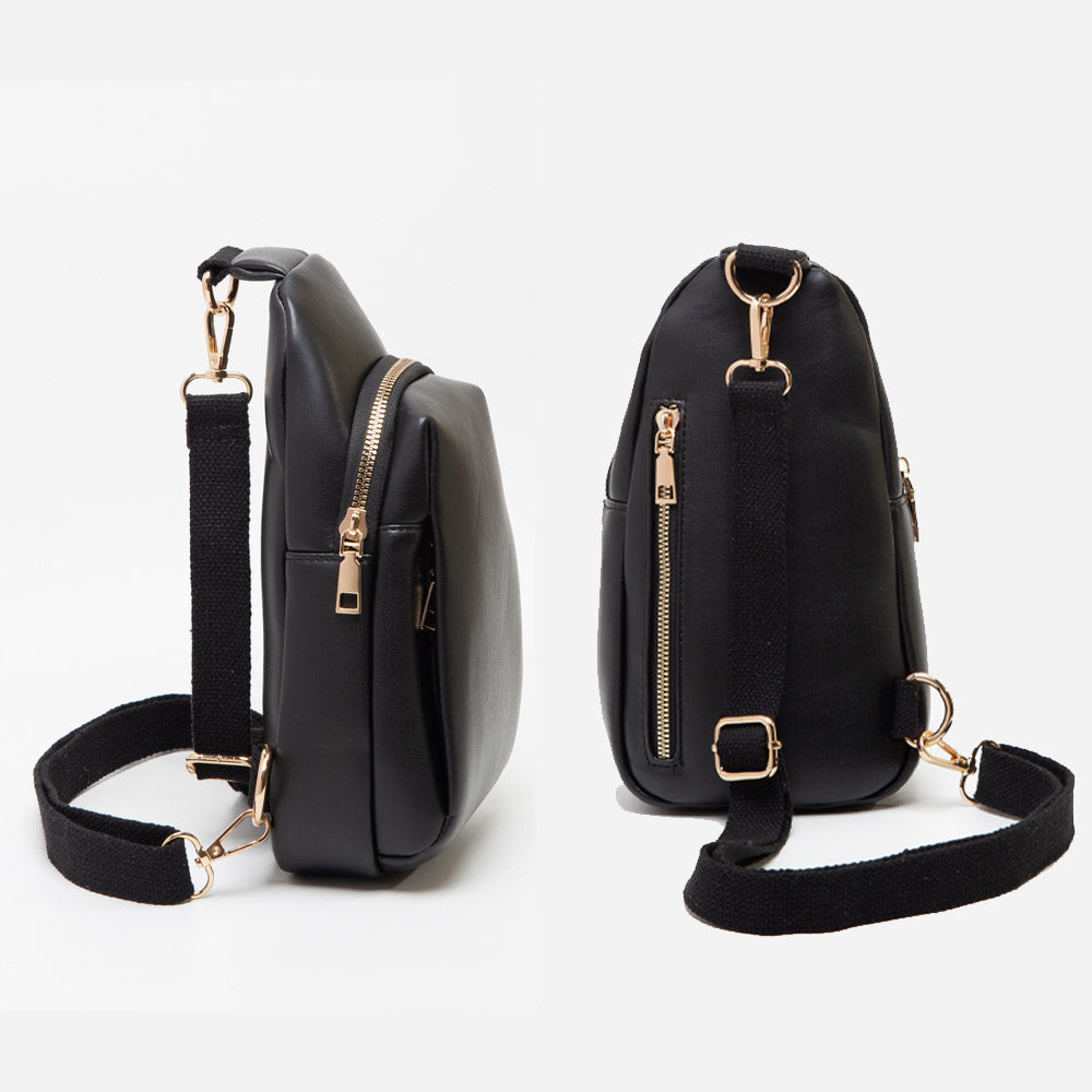 Faux Leather Sling Bag