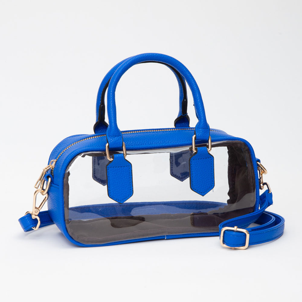 Transparent Structured Top Handle Handbag / Crossbody Bag
