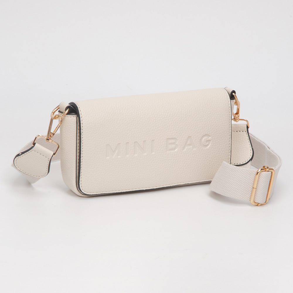 Faux Leather MINI BAG Message Structured Crossbody Bag