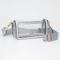 Transparent Rectangle Flap Crossbody Bag