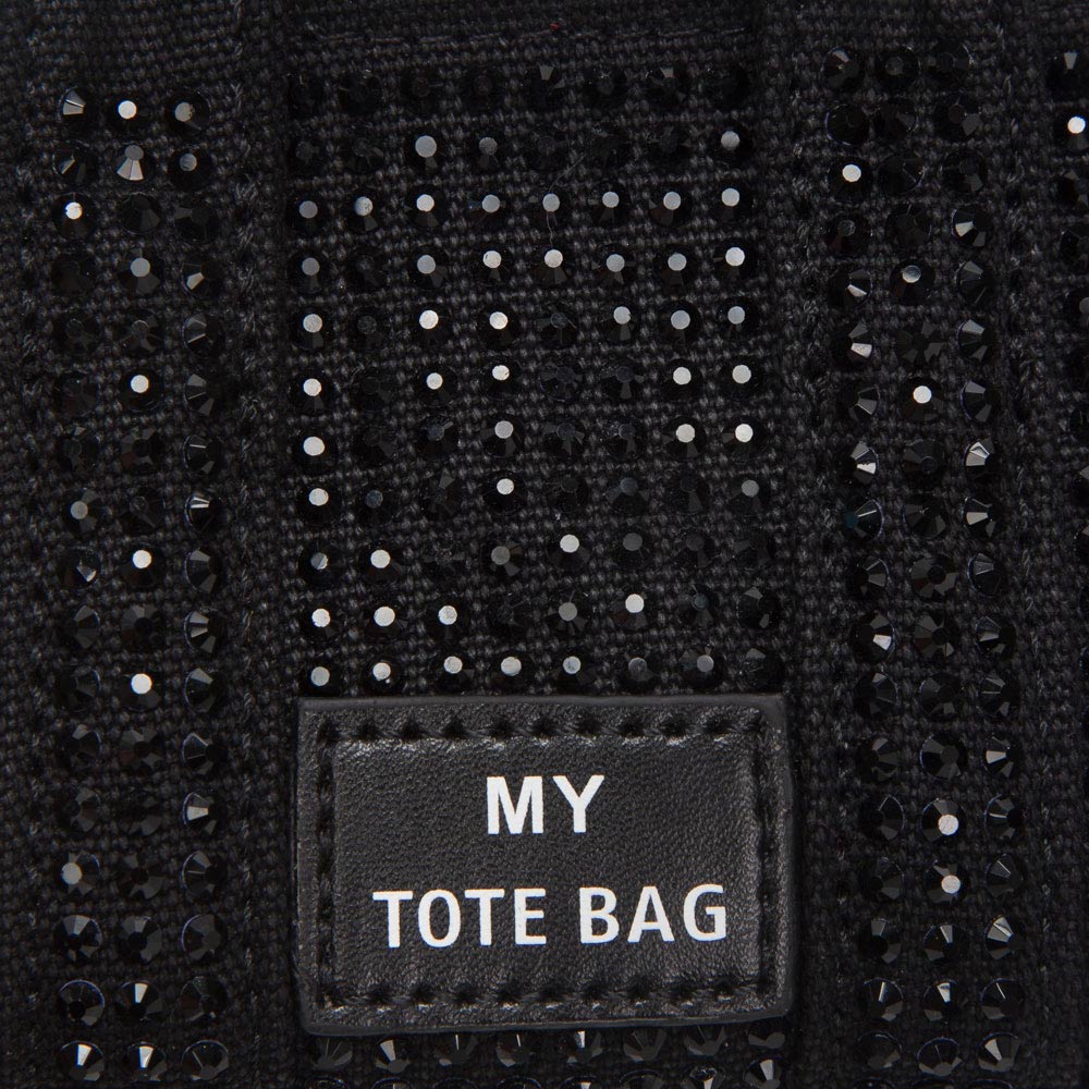 Rhinestone Studded Mini Top Handle Crossbody Bag