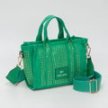 Rhinestone Studded Small Top Handle Crossbody Bag