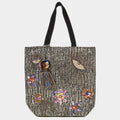 Evil Eye Accented Pom Pom Tassel Shoulder Bag