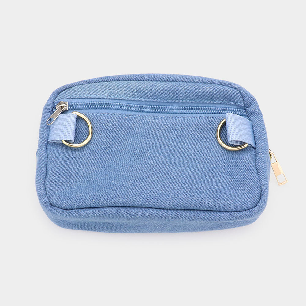 Interchangeable Strap Denim Sling Bag / Fanny Pack / Belt Bag