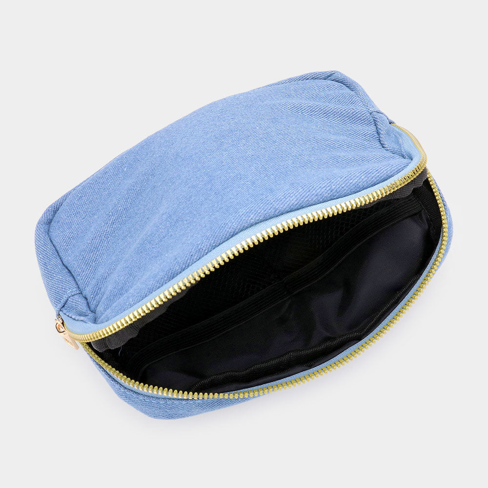 Interchangeable Strap Denim Sling Bag / Fanny Pack / Belt Bag
