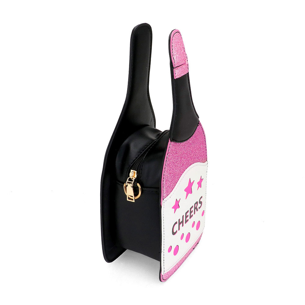CHEERS Message Bottle Shaped Crossbody Bag