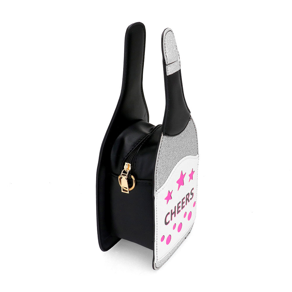 CHEERS Message Bottle Shaped Crossbody Bag