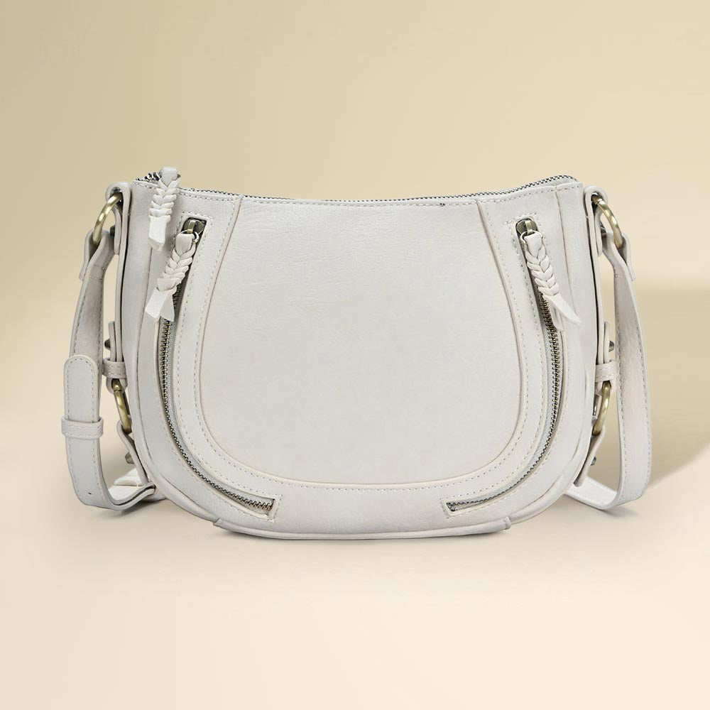 Faux Leather Compact Crossbody Bag