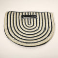 Round Stripped Knitted Woven Tote Bag