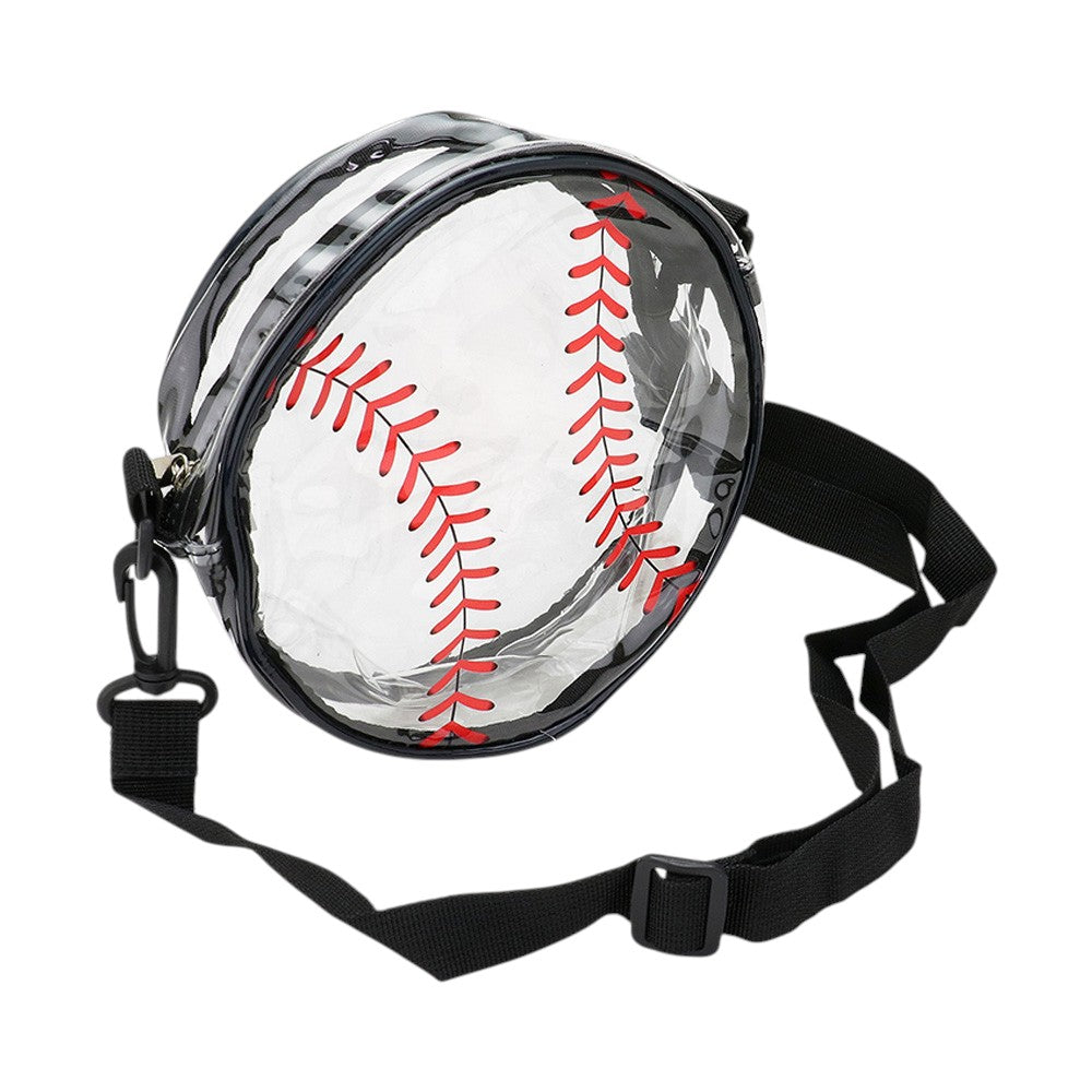 Baseball Transparent Round Crossbody Bag
