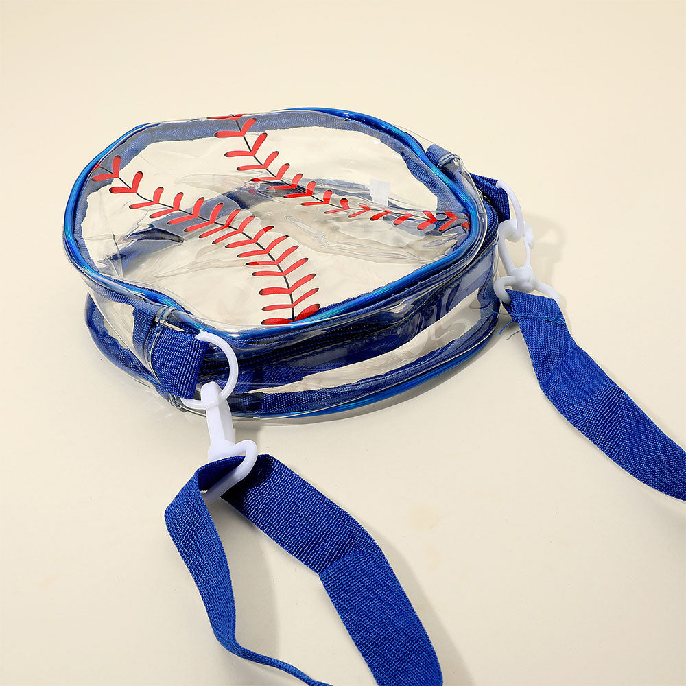 Baseball Transparent Round Crossbody Bag
