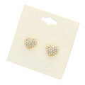 Crystal Pave Heart Stud Earrings