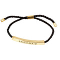 Gold Dipped Bridesmaid Bar Pointed Rope Pull Tie Bracelet