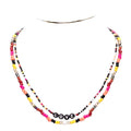 Multi Color Bead Statement Love Layered Necklace