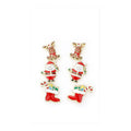 Colourful 3PCS Christmas Theme Enamel Stud Earrings