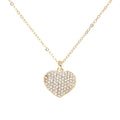 Pave heart pendant necklace