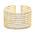 Rhinestone Pave Split Cuff Evening Bracelet