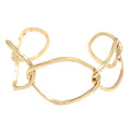 Solid Brass Open Metal Link Cuff Bracelet